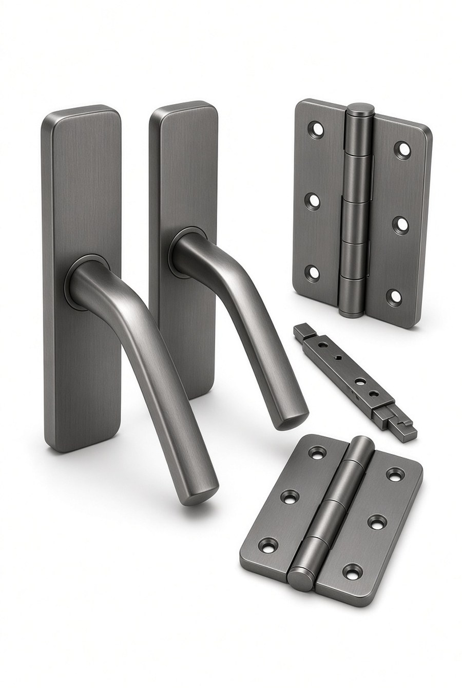 Window casement handles and hinges